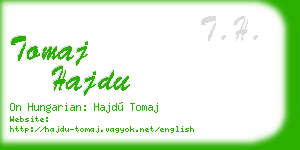 tomaj hajdu business card